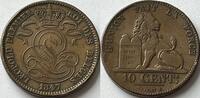 België tien centimes clear overdate, some scratches -
