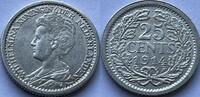 Nederland 25 cent with some original lustre -