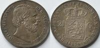 Nederland 2,5 gulden very attractive patina, small edge defect -