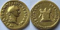 Roman Empire gold aureus Domitian (81-96 AD) small mounting trace edge -