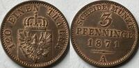 German States (Prusia) 3 pfennig beauty with full original lustre! -