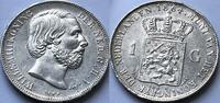 Nederland een gulden detailed coin with original lustre -