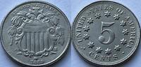 five cent 1869 United States  AU
