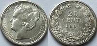Nederland 25 cent with a lot of original lustre -