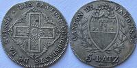 Swiss Cantons (Vaud) five batzen 1829 nice condition XF