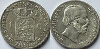 Nederland een gulden 1857 SS- 37.03 US$  +  173.59 US$ shipping