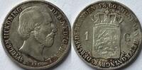 Nederland een gulden 1860 SS- 37.03 US$  +  173.59 US$ shipping