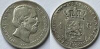 Nederland een gulden 1864 SS- 37.03 US$  +  173.59 US$ shipping