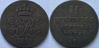 German States (Hannover) II pfennig 1833 nice condition SS 45.13 US$  +  173.59 US$ shipping
