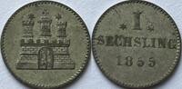 Hamburg sechsling 1855 SS 11.57 US$  +  173.59 US$ shipping