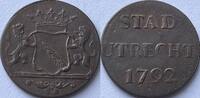 Noordelijke Nederlanden (Utrecht) duit 1792 with original lustre VZ/AU 382.00 元  ＋  233.87 元 运费