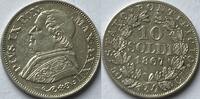 Papal States ten soldi 1867 VZ- 23.09 US$  +  173.14 US$ shipping