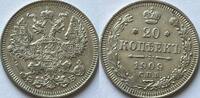 Russia twenty kopeks 1909 AU 11.54 US$  +  173.14 US$ shipping