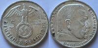 Third Reich five reichsmark 1938A VZ- 45.02 US$  +  173.14 US$ shipping