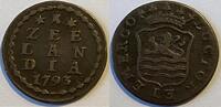 Noordelijke Nederlanden (Zeeland) Duit Overstruck 1793/92 (CNM no value) -