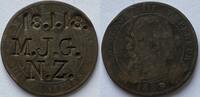 Frankrijk Tien centimes Engraved love token (trench art, unique piece) -