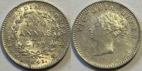 East India Compagny two anna’s with original lustre -