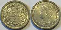 Nederland 25 cent with original lustre -