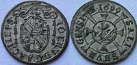 Austria (Salzburg) kreuzer Johann Ernst von Thun und Hohenstein (1687-1709) with original colour -