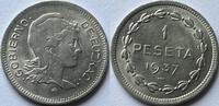 Spain (Euzkadi) one peseta with original lustre -