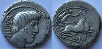 Roman Republic denarius L.Titurius/LF.Sabinus (with countermark) -