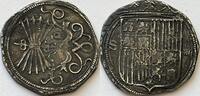 Spain (Sevilla) 4 reales Ferdinand V & Isabella (severely chipped) -