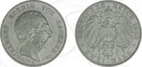 2 Mark 1902 Deutschland (Sachsen) Deutschland Sachsen 2 Mark 1902 vz-st Albert Tod vorzüglich-stempelglanz