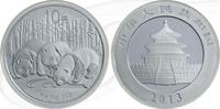 China 10 Yuan China Panda 2013 BU 10 Yuan Silber -