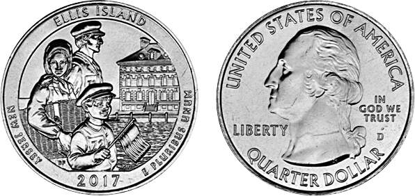 Ellis Island 1 Dollar 1906.