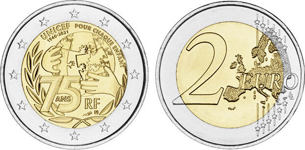 2 Euro 2021 Frankreich UNC | MA-Shops