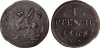 1 Pfennig 1848 Rostock, Hansestadt Rostock, Hansestadt sehr schön +