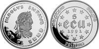 5 Ecu  Belgien Belgien Polierte Platte