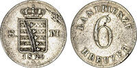 6 Kreuzer 1829 Sachsen-Meiningen, Herzogtum Sachsen-Meiningen, Herzogtum sehr schön