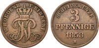 3 Pfennig 1858 Oldenburg, Grafen Oldenburg, Grafen sehr schön