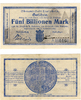 Mark Crailsheim - Württemberg Stadtkasse 5 Billionen Mark 14.11.1923 Keller 909 c ...