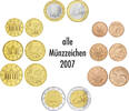 Deutschland Euro-KMS 2007 5 x 3,88 Euro Deutschland Euro-KMS 2007 -