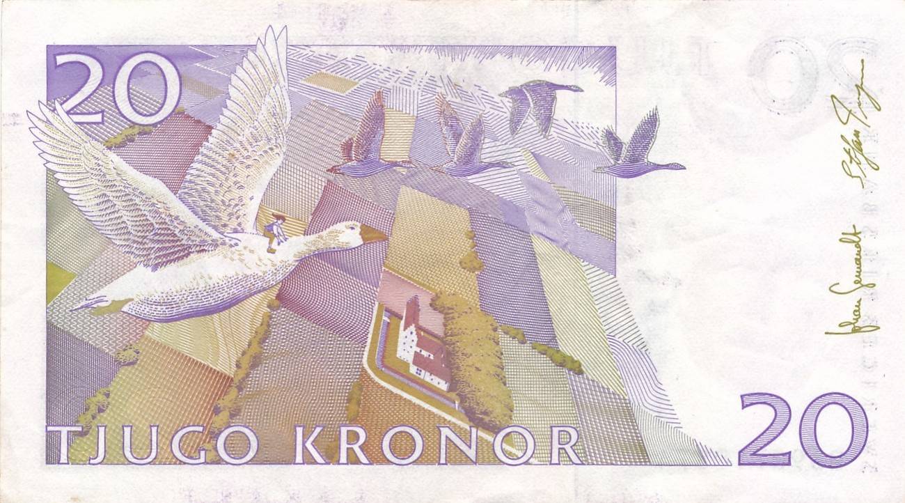 Schweden 20 Kronor 2008 Geldschein Banknote Tjugo Kronor Selma Lagerl f 