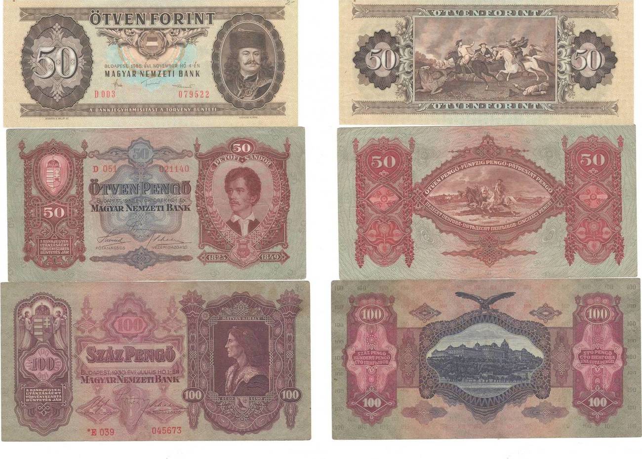 ungarn-50-100-peng-50-forint-1930-1932-1986-lot-3-banknoten-au-ma-shops