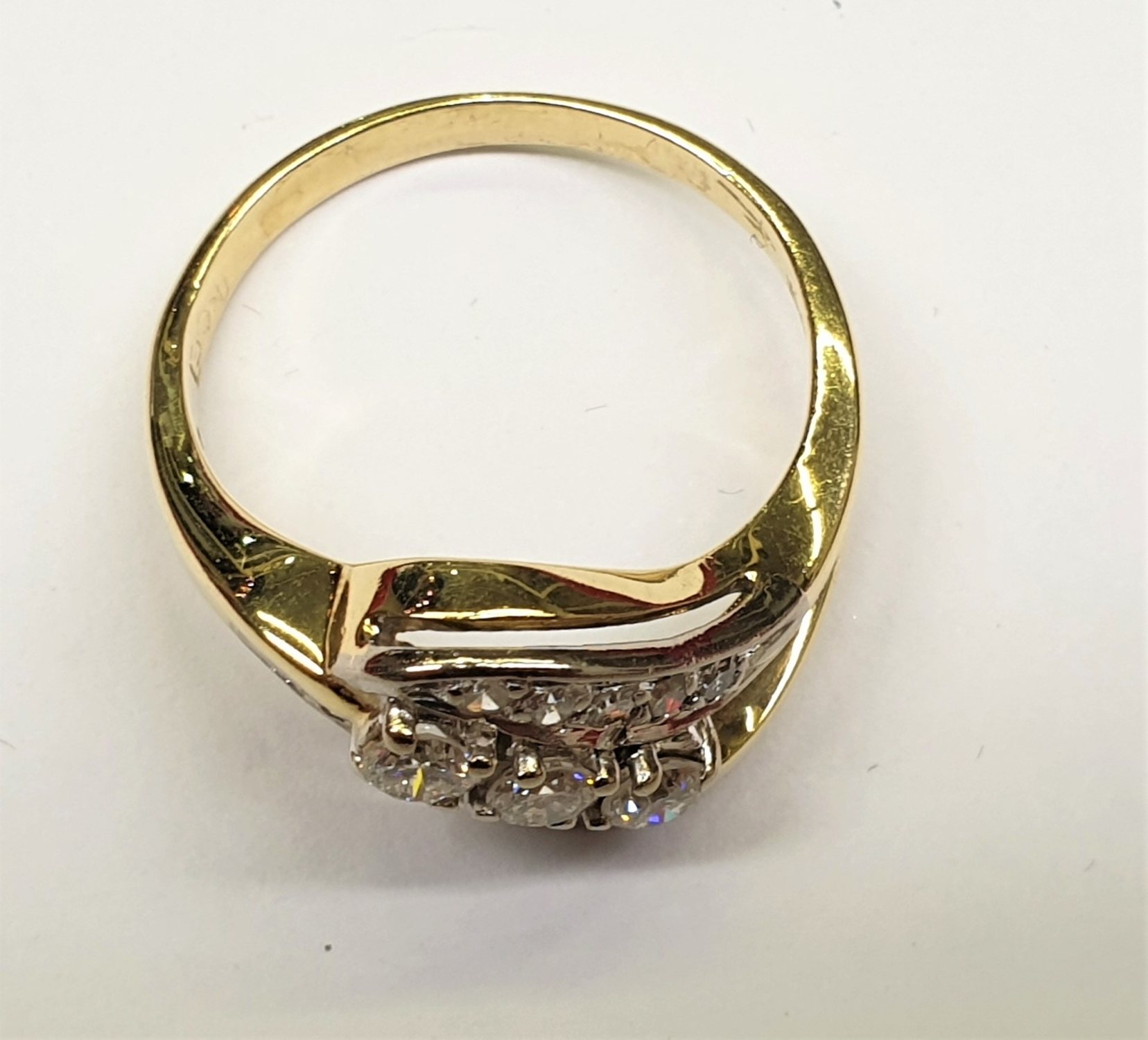 Antiker Goldring Ring 585er Gold Brillantring 0,50 Ct Gelbgold 14 Karat ...