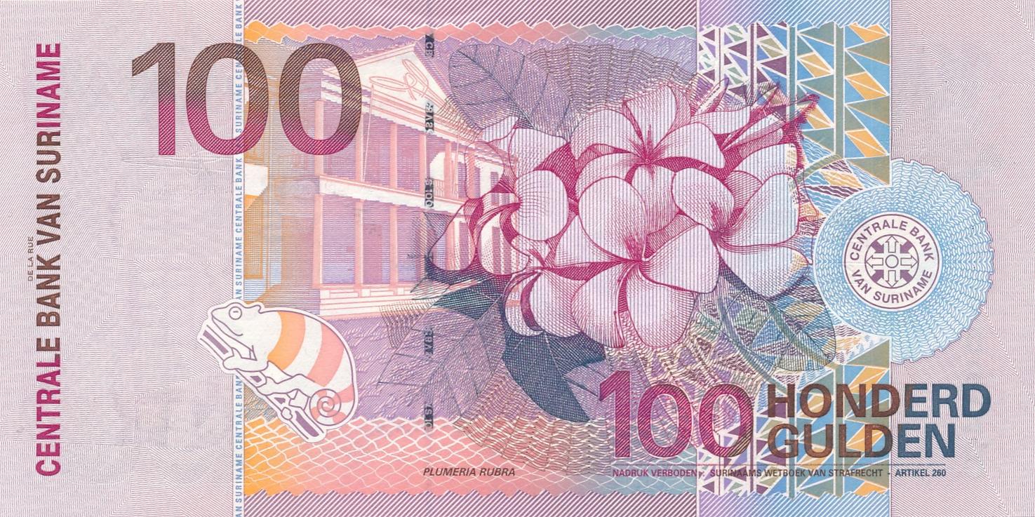 Suriname 100 Gulden 1-1-2000 Pick 149 UNC Uncirculated Banknote 
