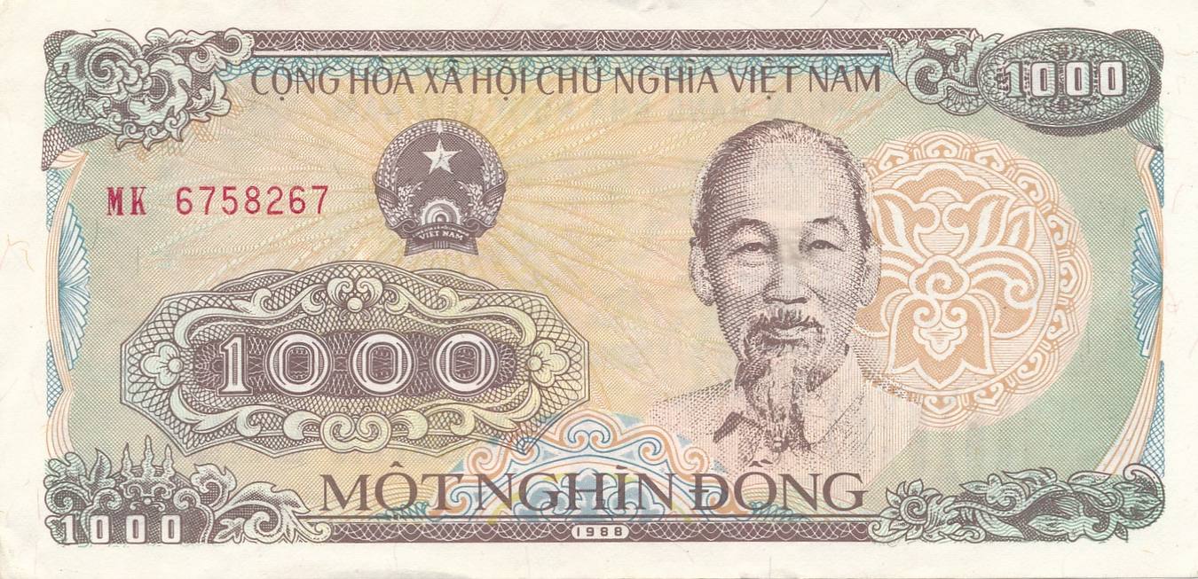 Viet nam 1000 Dong 1988 Geldschein Banknote vietnam EF | MA-Shops