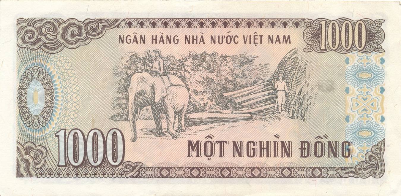 Viet nam 1000 Dong 1988 Geldschein Banknote vietnam EF | MA-Shops