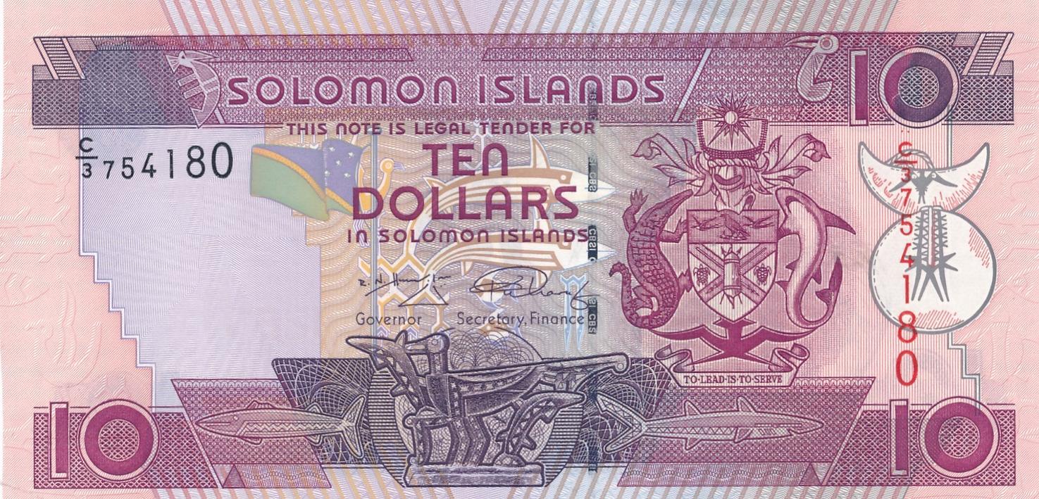 Solomon Islands 10 Dollars ab 1996 Geldschein Banknote GEM UNC unc | MA ...