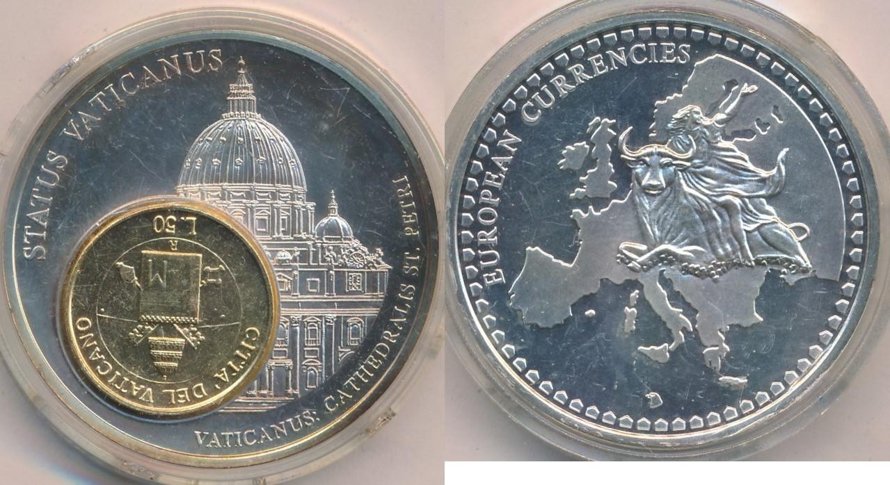 Vatikan Medaille Status Vaticanus L.50 European Currencies GEM UNC unc ...