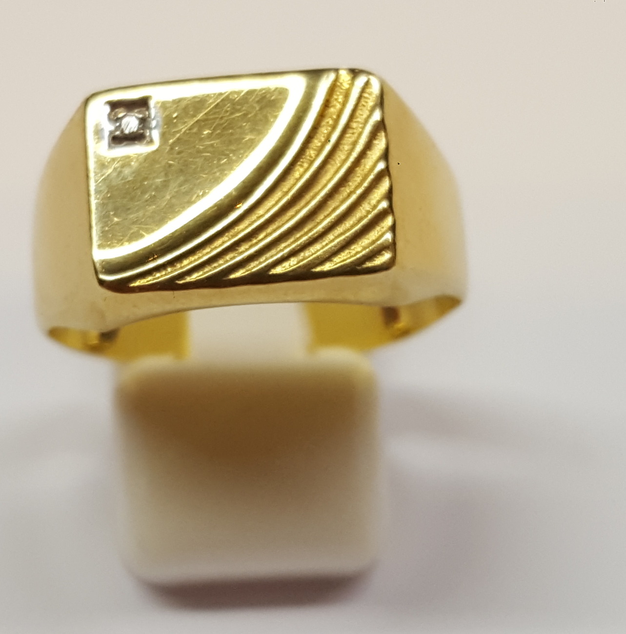 Ring 8 Karat Gold Herrenring Goldring Gelbgold Diamant Ma Shops