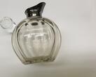 Alte 835 er Silber Glas Duft Parfüm Flasche HB Hermann Bauer Silberflasche