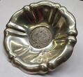 Schale 800 er Silber mit M.Theresia Münze 1780 Silberschale