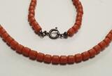 Korallencollier Korallenkette Sterling Silber Verschluß Koralle Kette