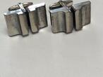 Manschettenknöpfe 835er Silber getragen, mit Gebrauchsspuren