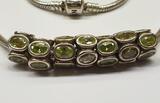 Kette Collier PANDORA Collier Halskette 925er Silber Sterlingsilber mit 7 Charms Anhänger getragen, mit Gebrauchsspuren